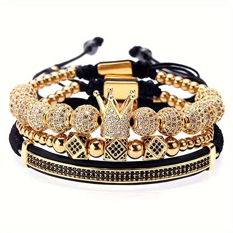 Men's Crown Bracelet Set