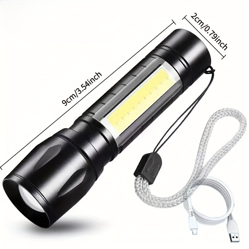 Rechargeable LED Flashlight - 5 Modes Powerful Handheld Tactical Light
