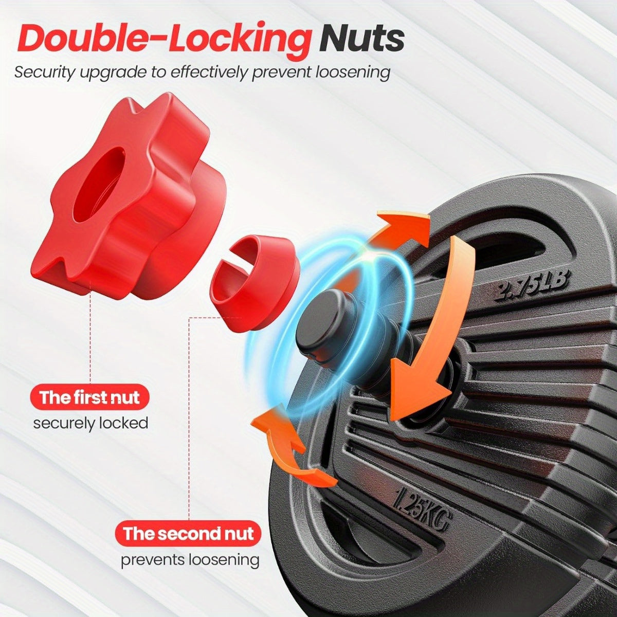 Adjustable Dumbbell Set 70-90lbs - 4-in-1 Home Gym Weight Set