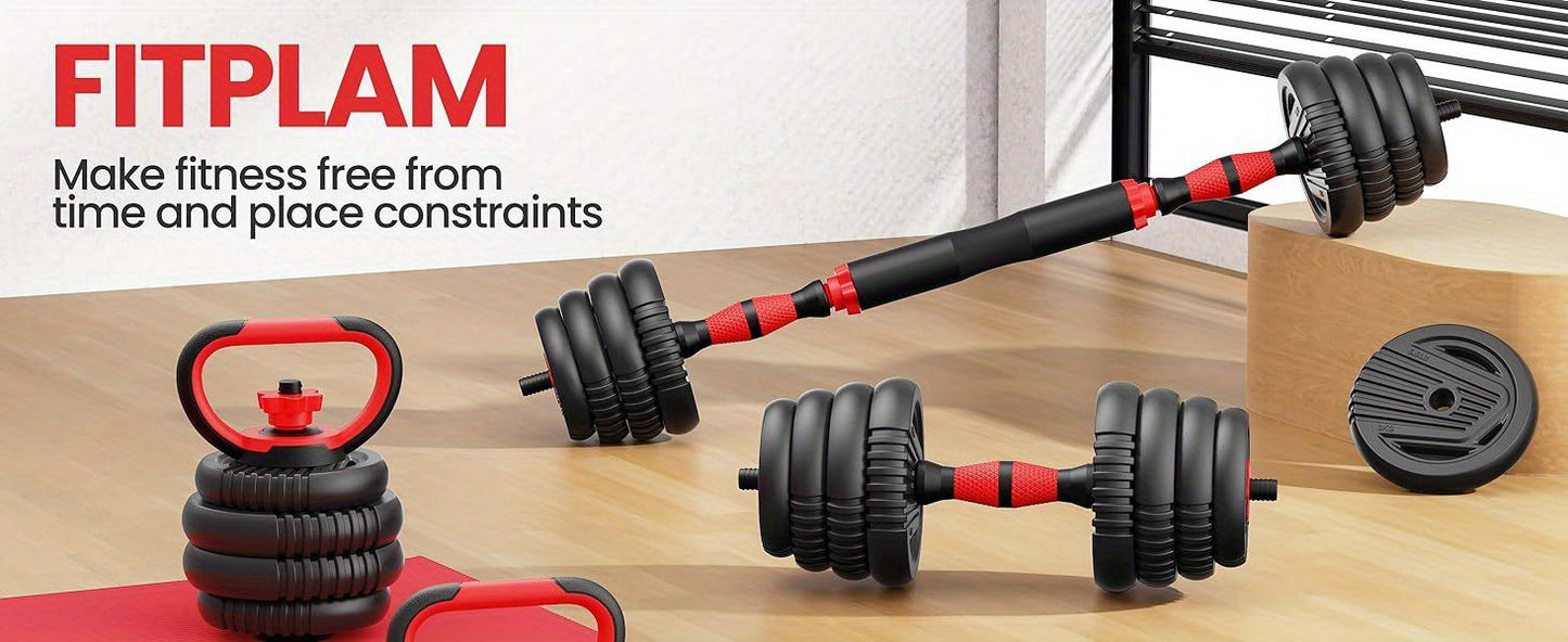 Adjustable Dumbbell Set 70-90lbs - 4-in-1 Home Gym Weight Set