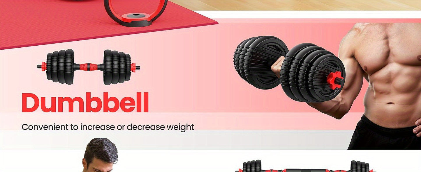 Adjustable Dumbbell Set 70-90lbs - 4-in-1 Home Gym Weight Set