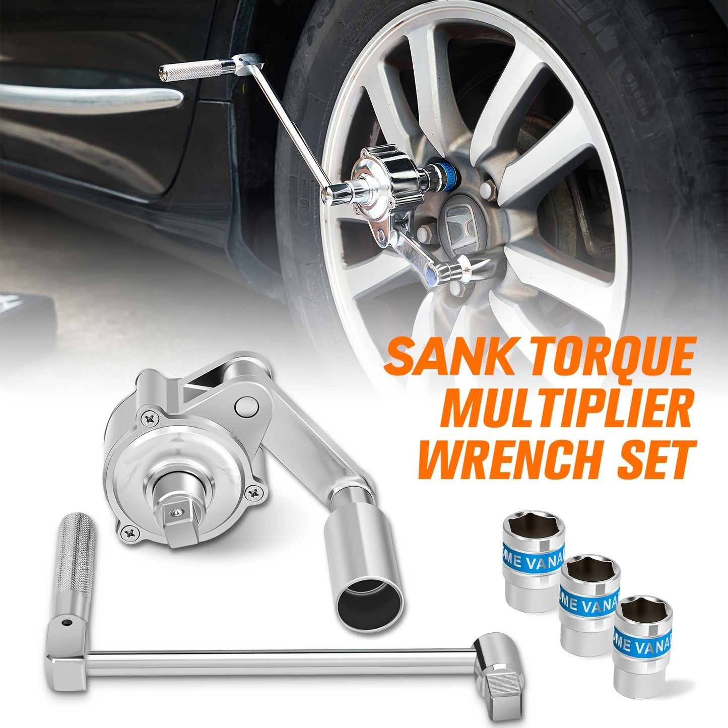 Heavy Duty Torque Multiplier Wrench Set - 1:20 Labor Saving Tool