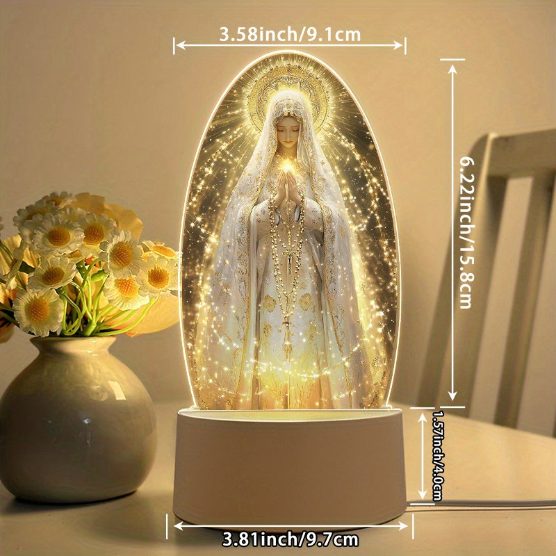 1pc Virgin Mary Decorative Lamp