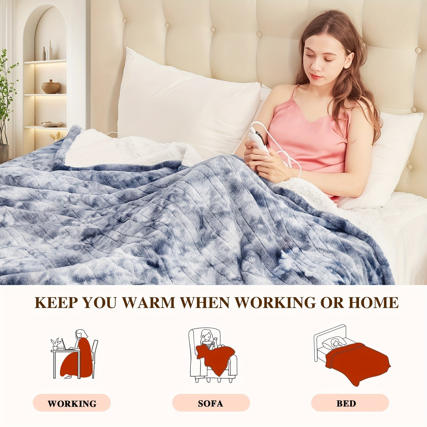 Luxury Heated Electric Blanket - 10 Heat Levels