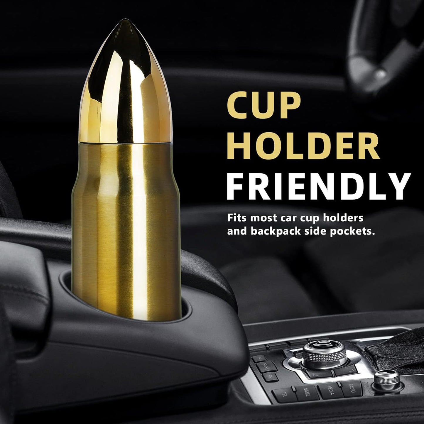 Stainless Steel 17 Oz. Bullet Water Bottle