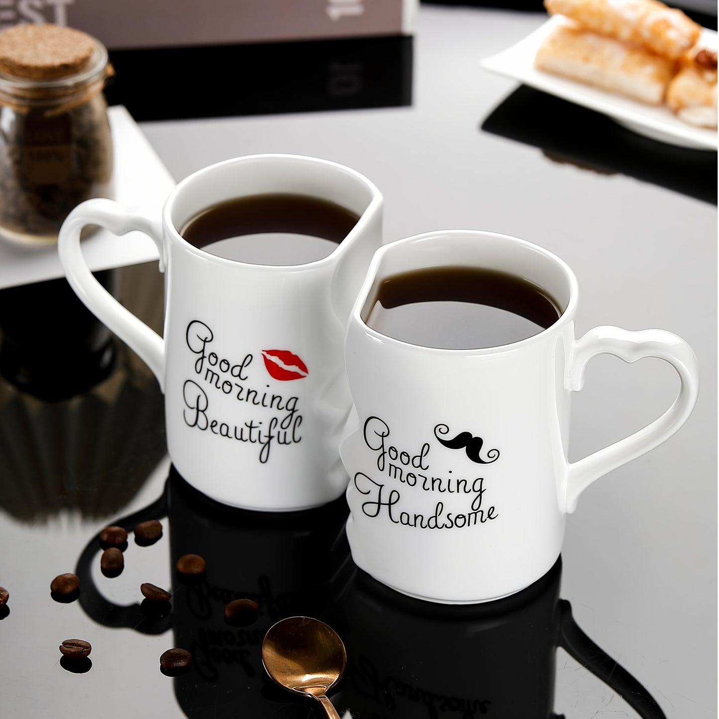 2pcs, Ceramic Mug,