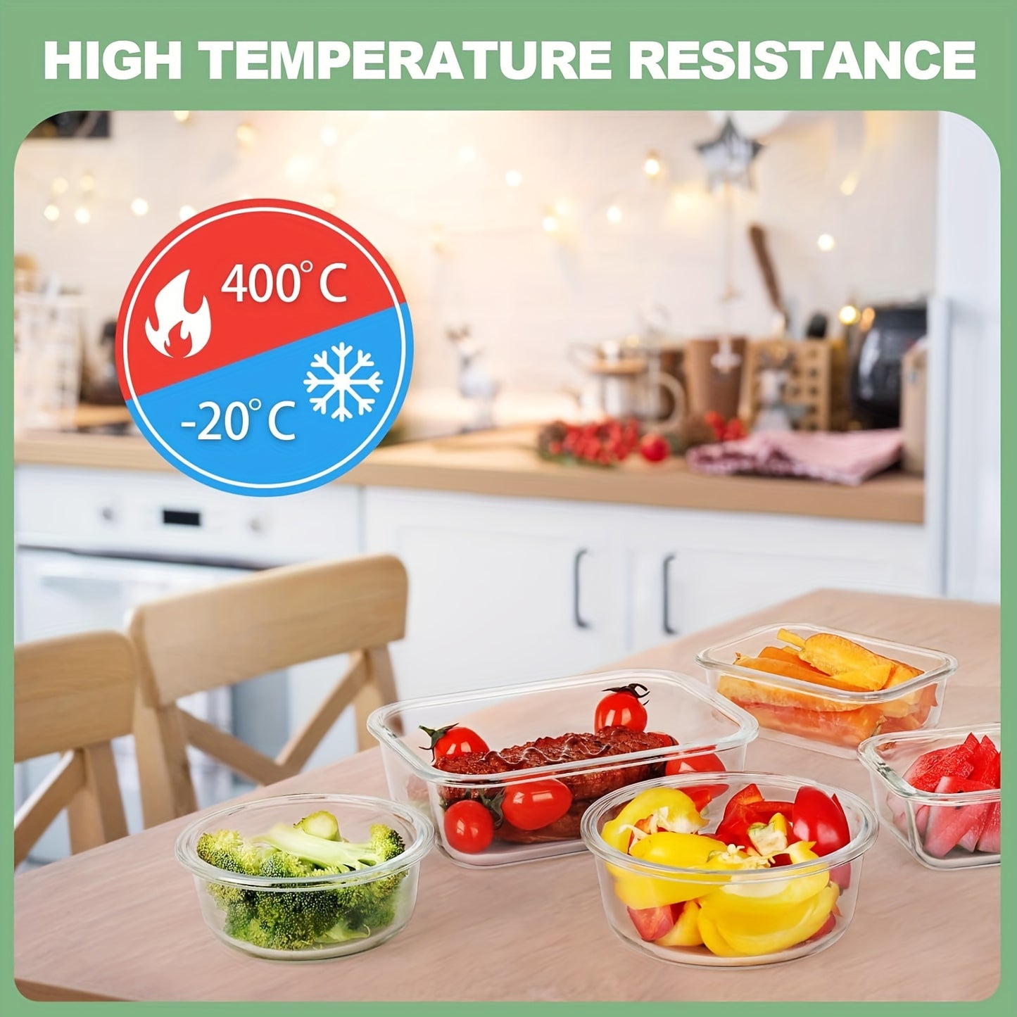 12-Piece Glass Food Storage Containers with Airtight Lids - Meal Prep Set