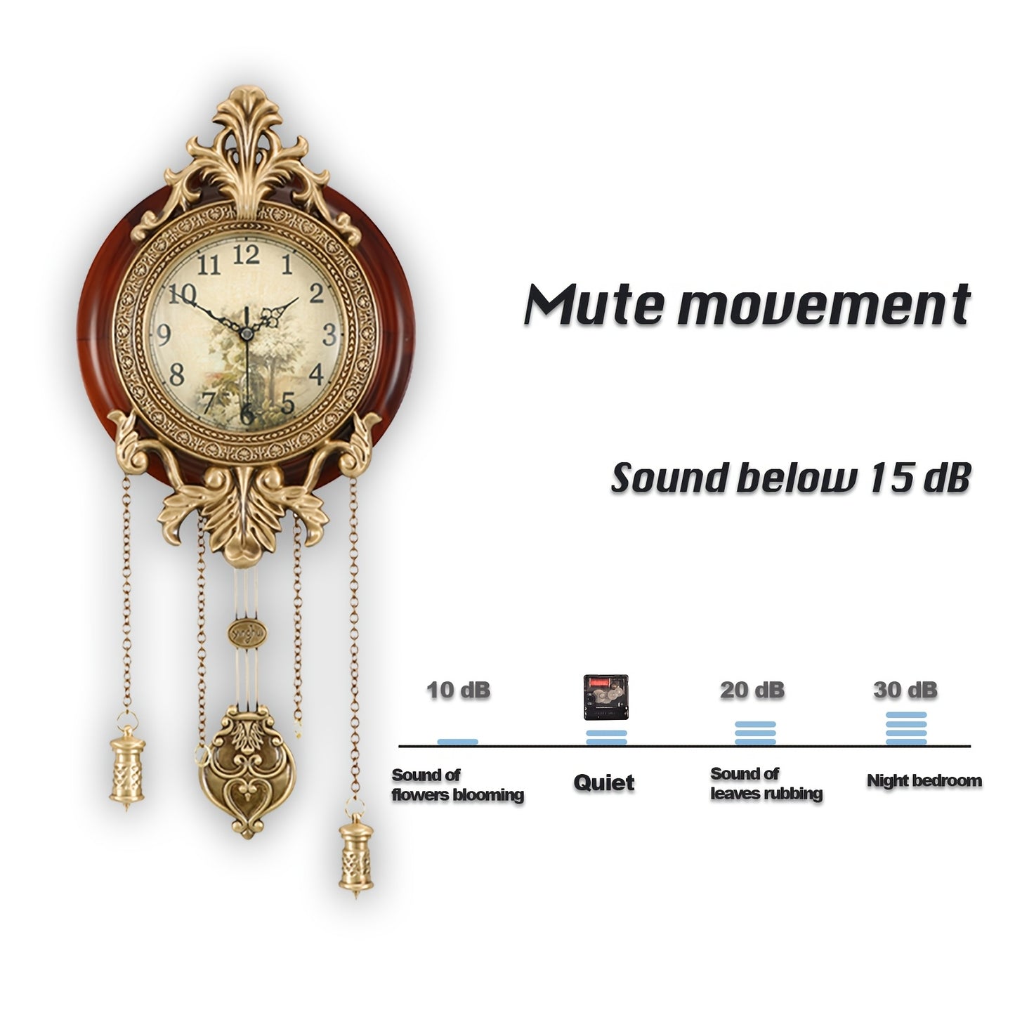 Real Wood Wall Clock