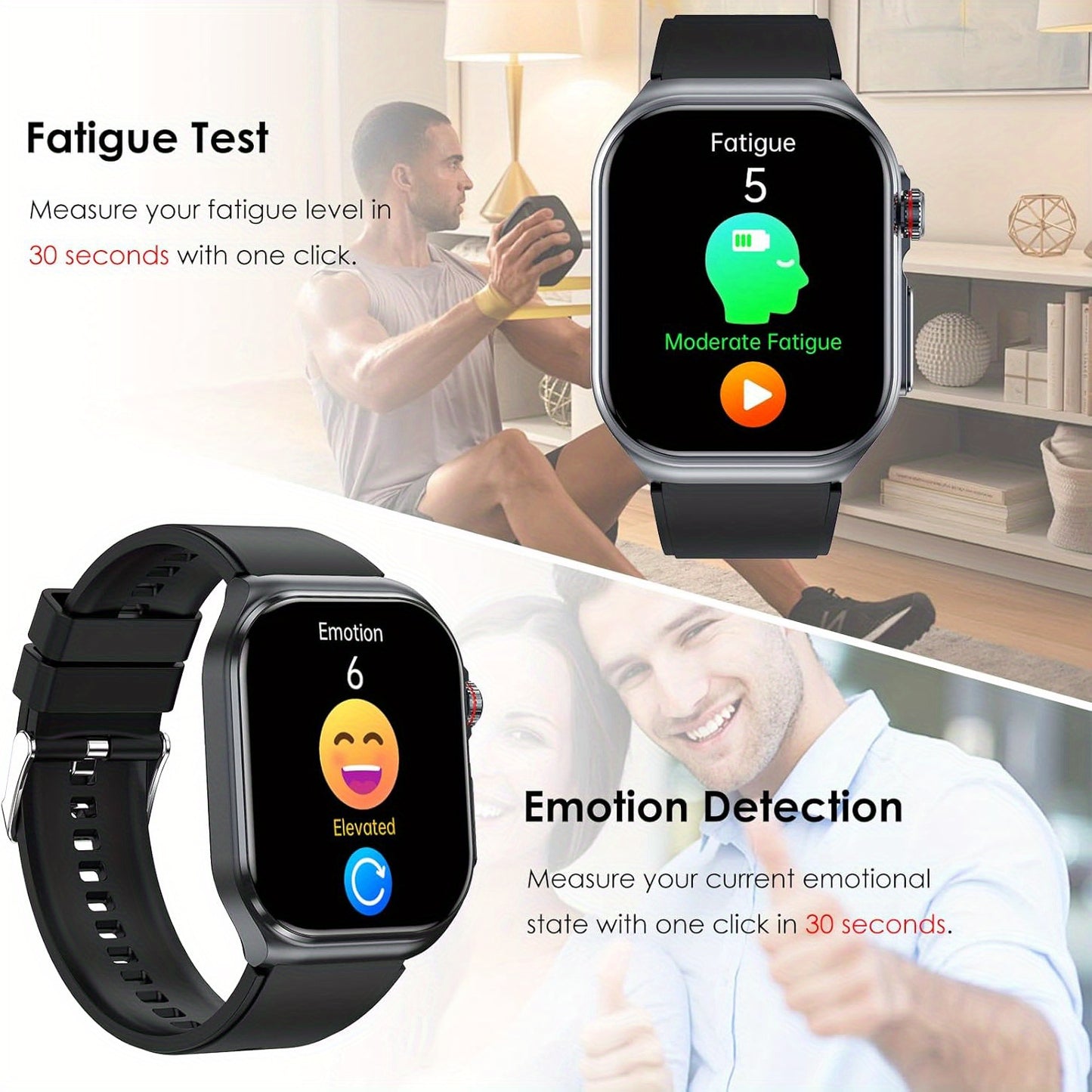 Smartwatch 2.04" AMOLED Display with 530mAh Battery & Wireless Calls