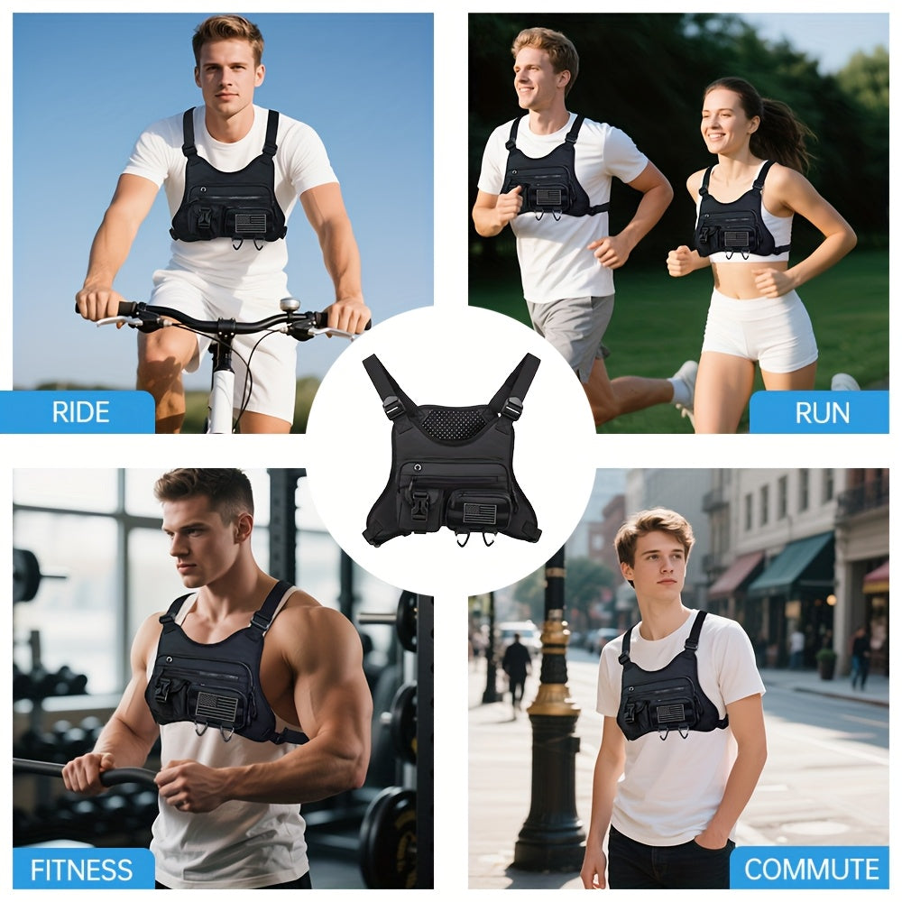Tactical Chest Bag Vest Multi-Pocket Design