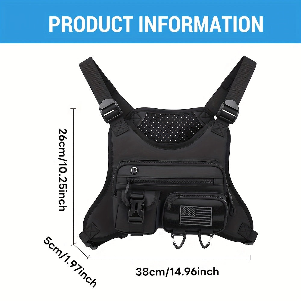Tactical Chest Bag Vest Multi-Pocket Design
