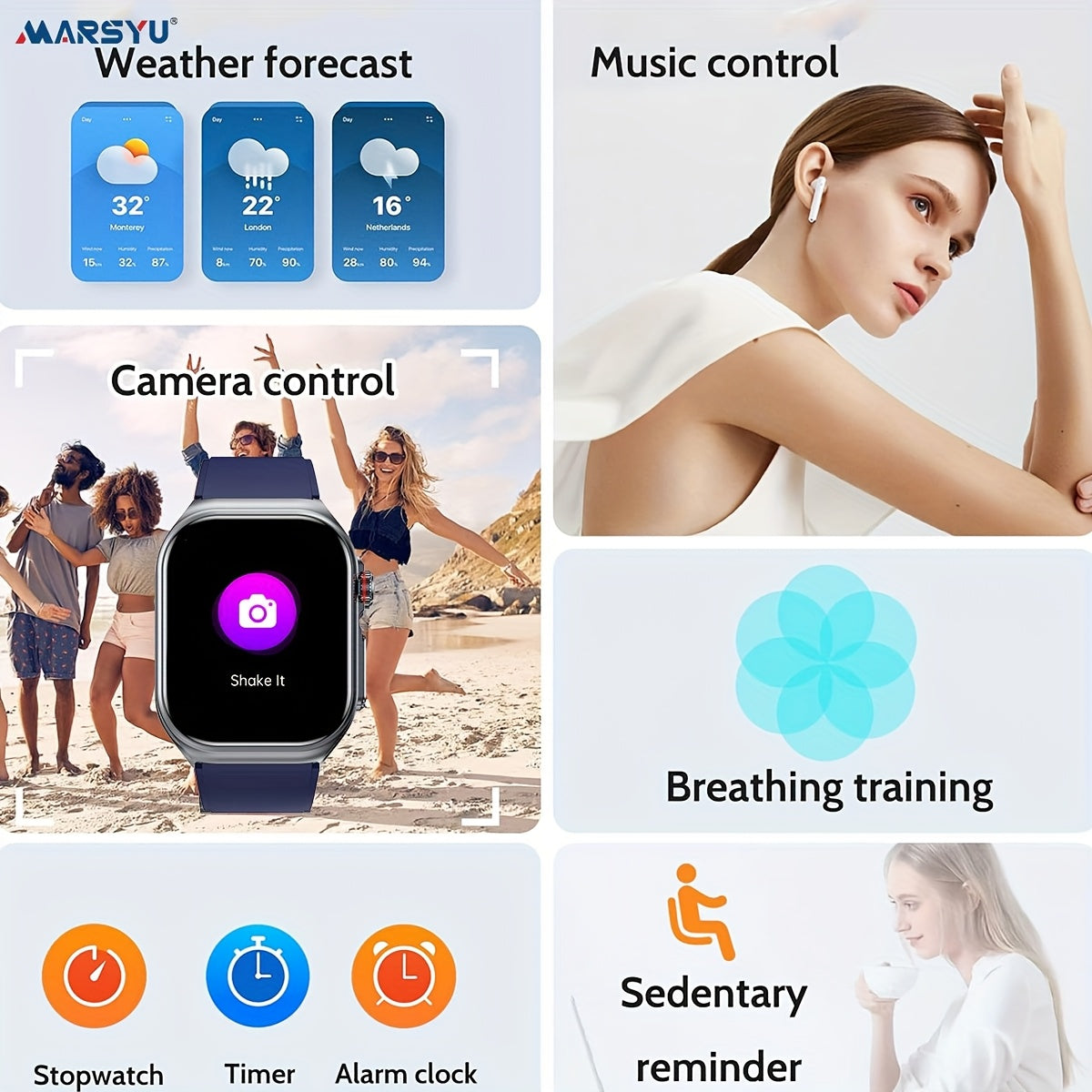 Smartwatch 2.04" AMOLED Display with 530mAh Battery & Wireless Calls