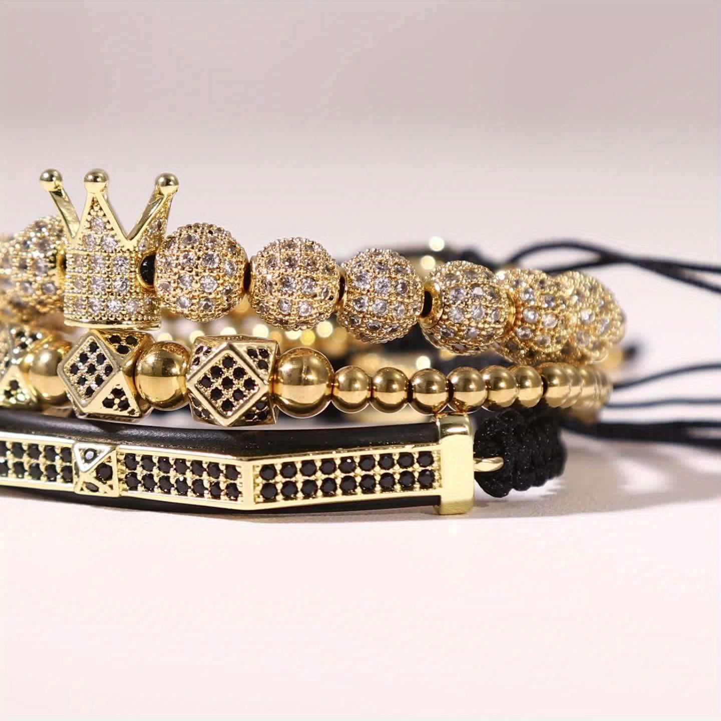 Men's Crown Bracelet Set