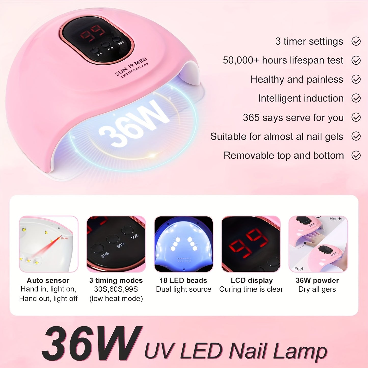 Acrylic Nail Kit with Drill & UV Light - Professional Starter Set
