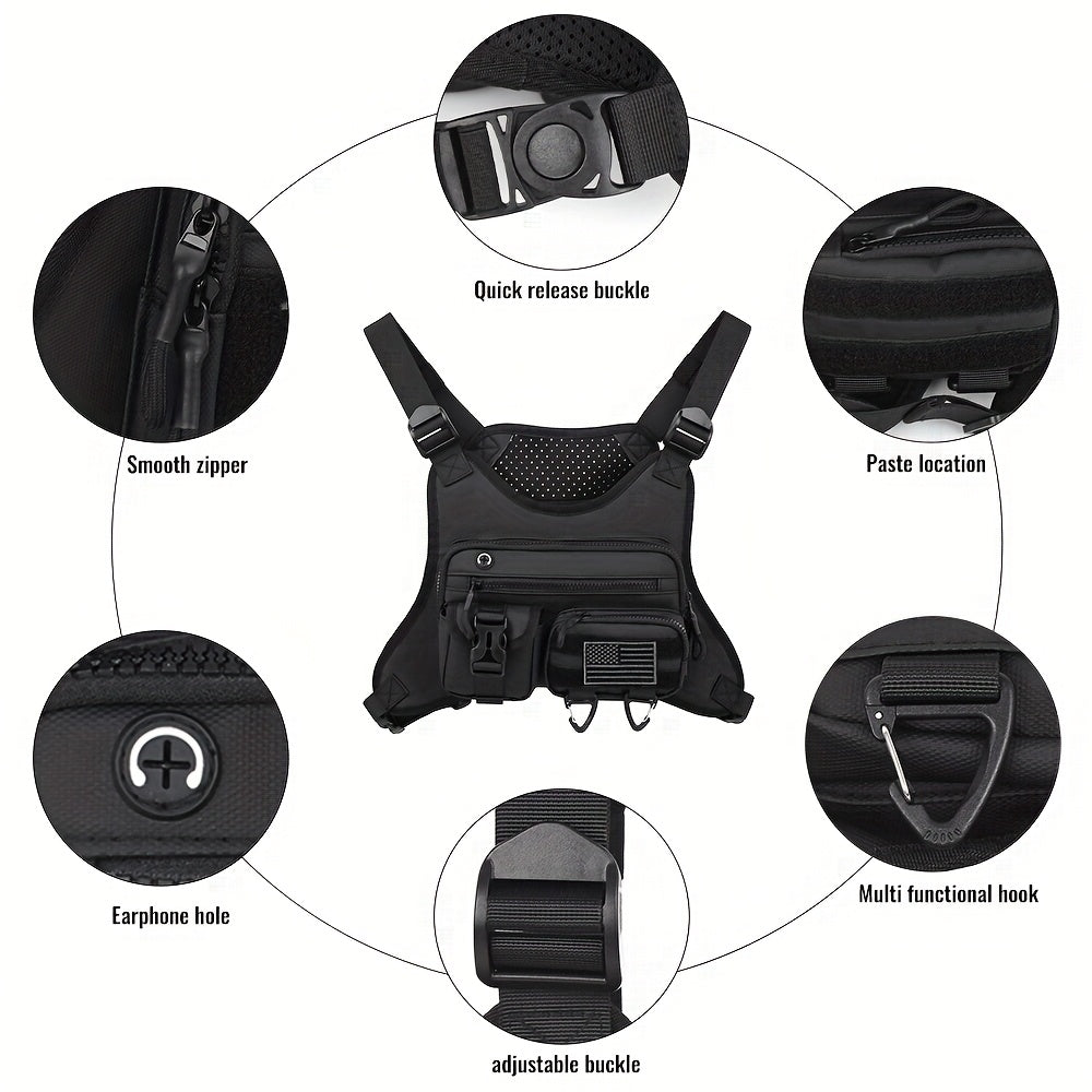 Tactical Chest Bag Vest Multi-Pocket Design