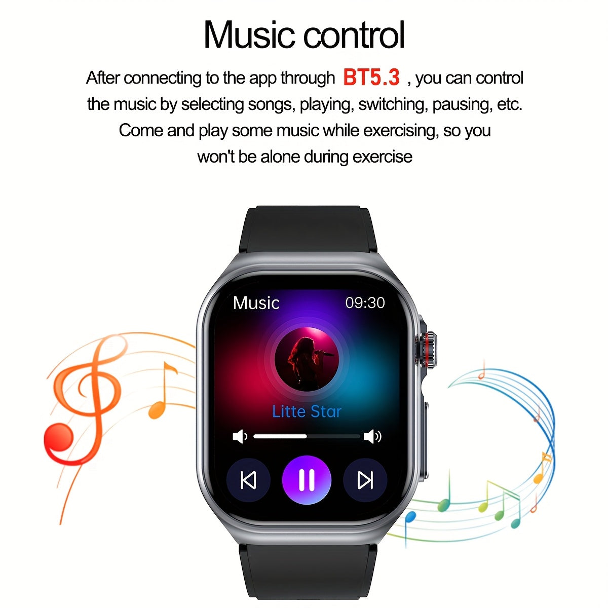 Smartwatch 2.04" AMOLED Display with 530mAh Battery & Wireless Calls