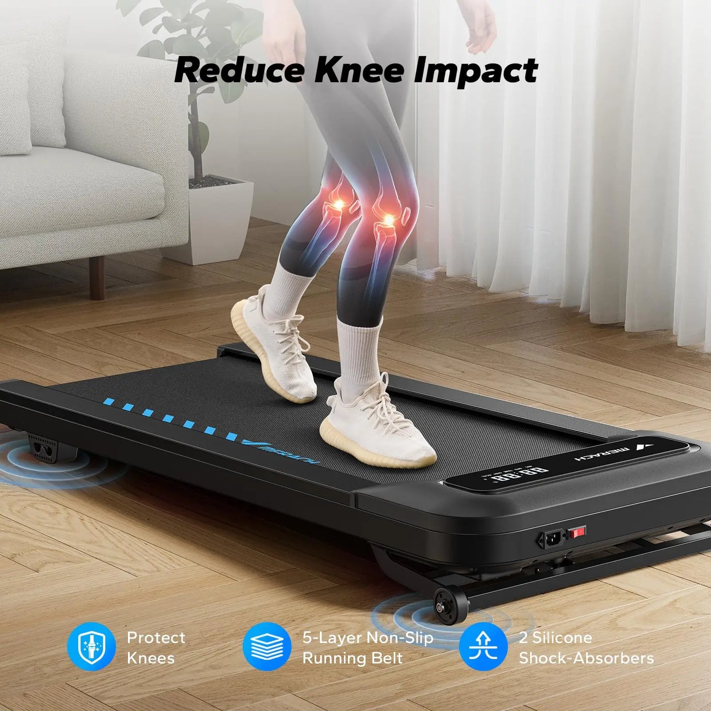 Walking Pad Quiet Under Desk Treadmill Home Gym
