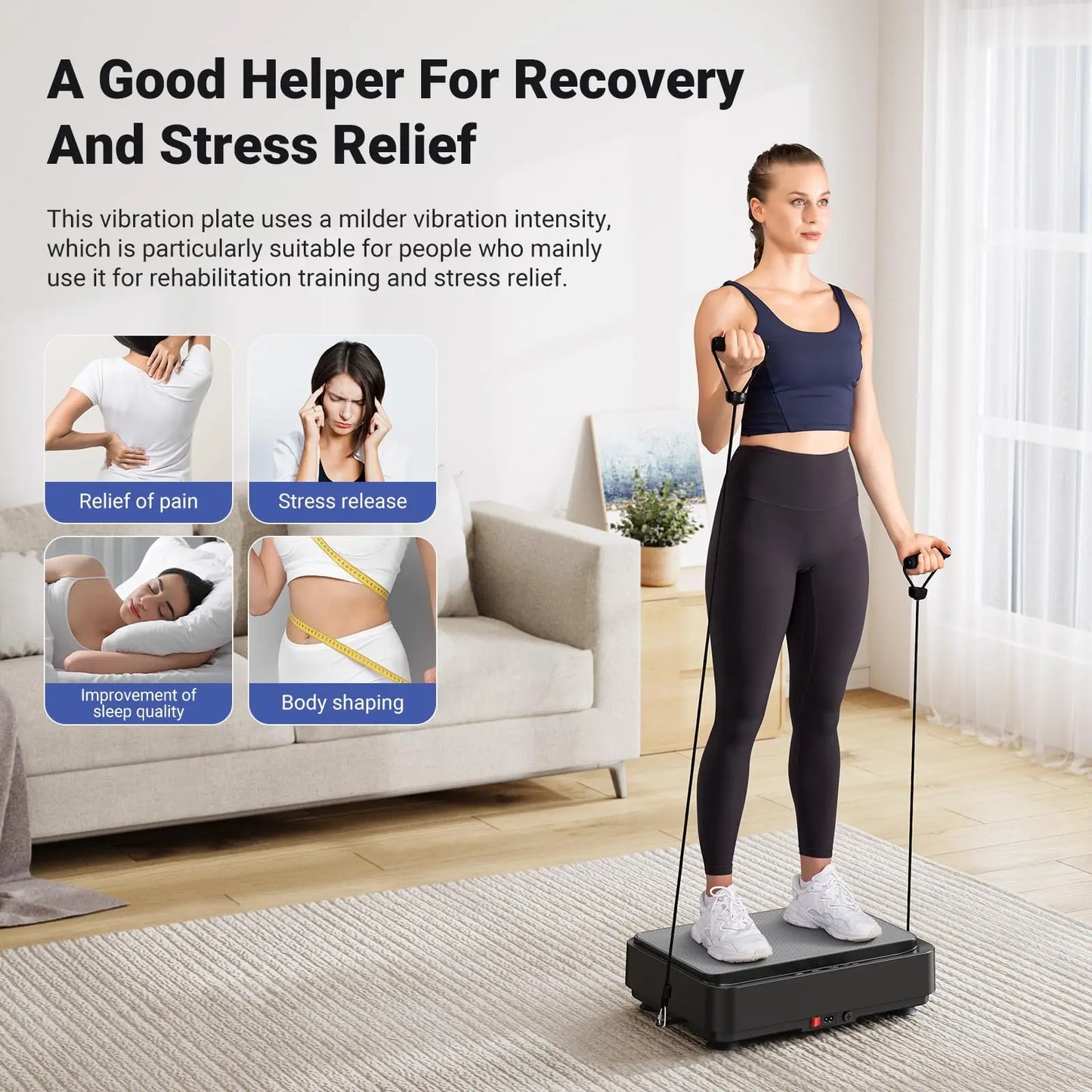 Vibration Plate Exercise Machine - Lymphatic Drainage, Pain Relief & Weight Loss