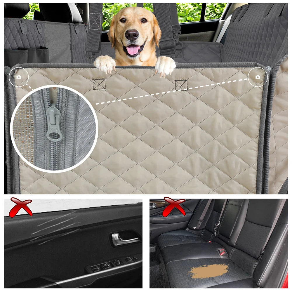 Dog Car Seat Cover Waterproof Seat Protector Mat with seatbelt