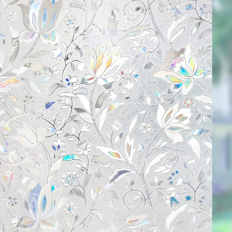 Window Privacy Film - Static Cling Decorative Glass Covering