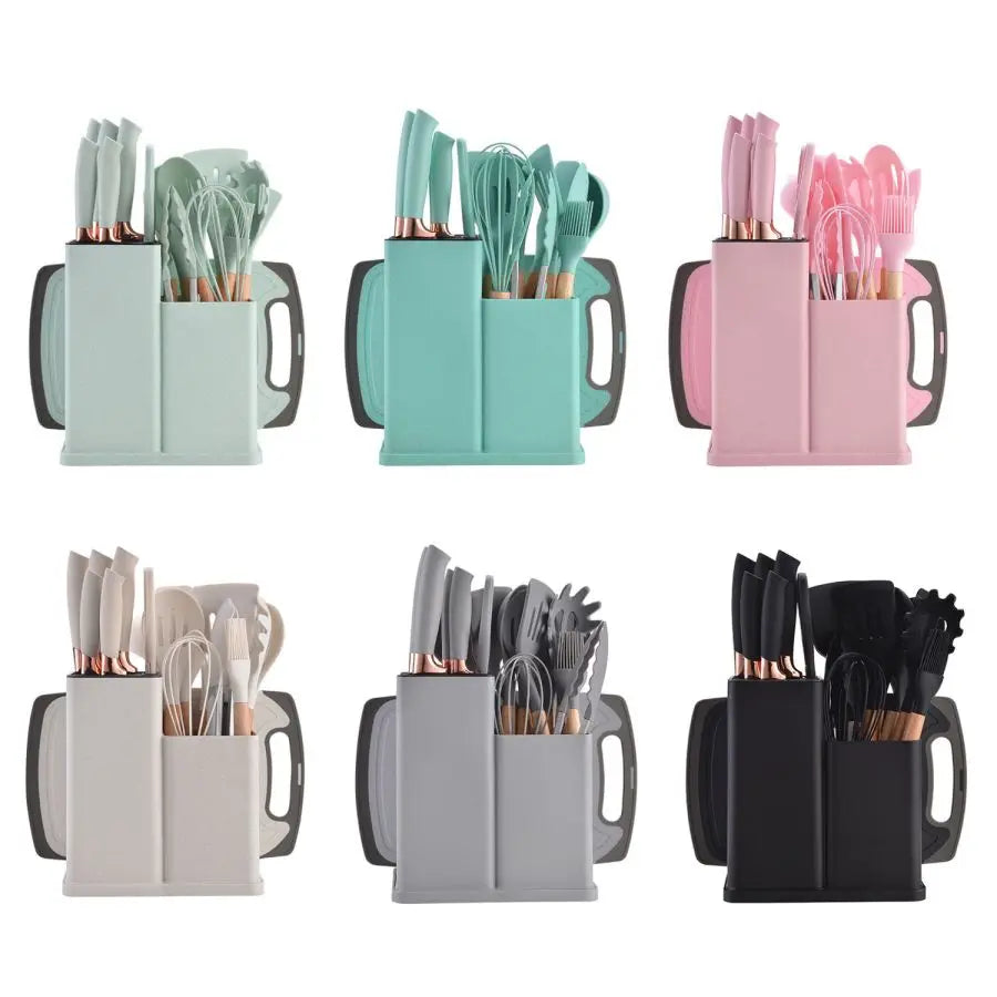 19-Piece Food Grade Silicone Kitchen Utensil Set