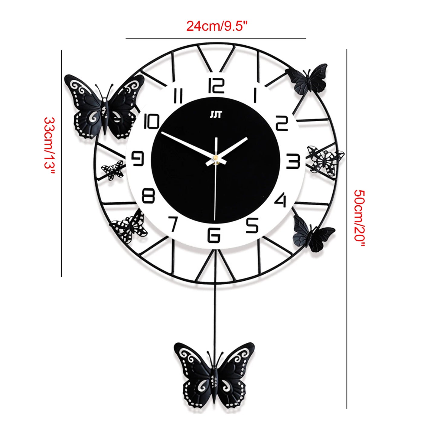 Butterfly Wall Clock - Elegant Timepiece