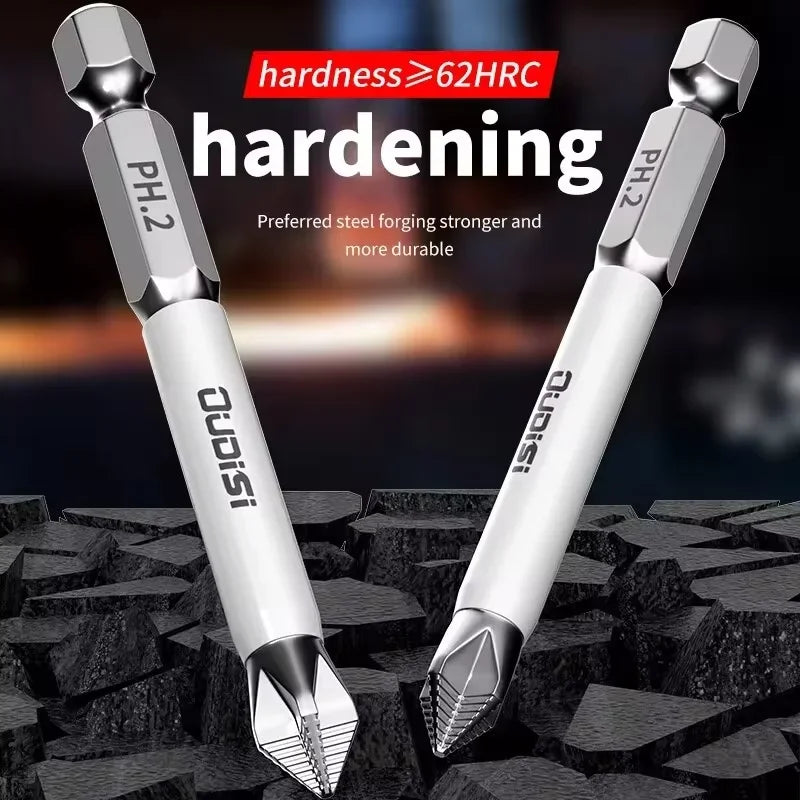6-Piece Magnetic Screwdriver Bit Set - Non-Slip Cross Head Phillips Bits for Electric Drills