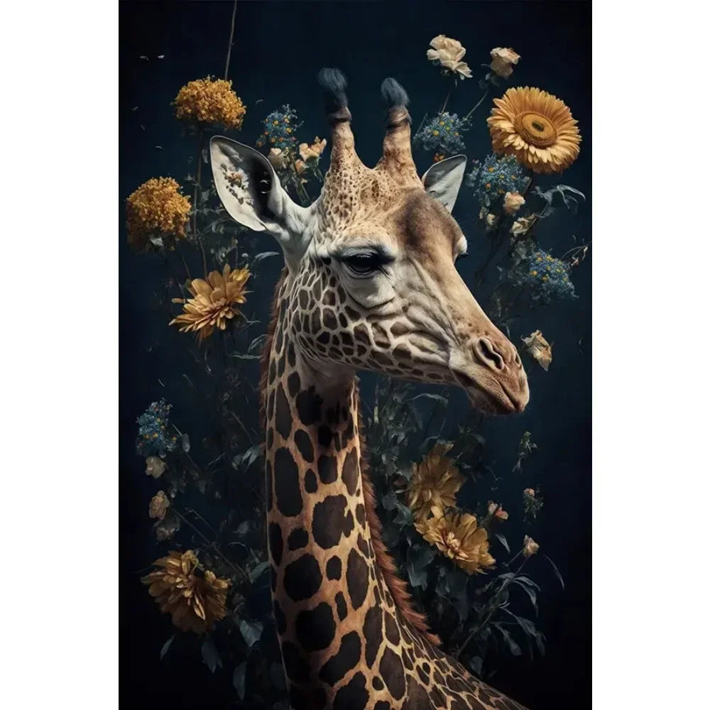 Wildlife Canvas Poster lion, tiger, elephant