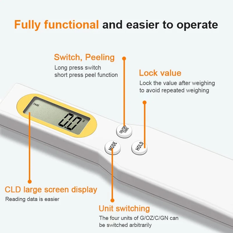 Digital Mini Spoon Scale - Precision Kitchen Measuring Tool