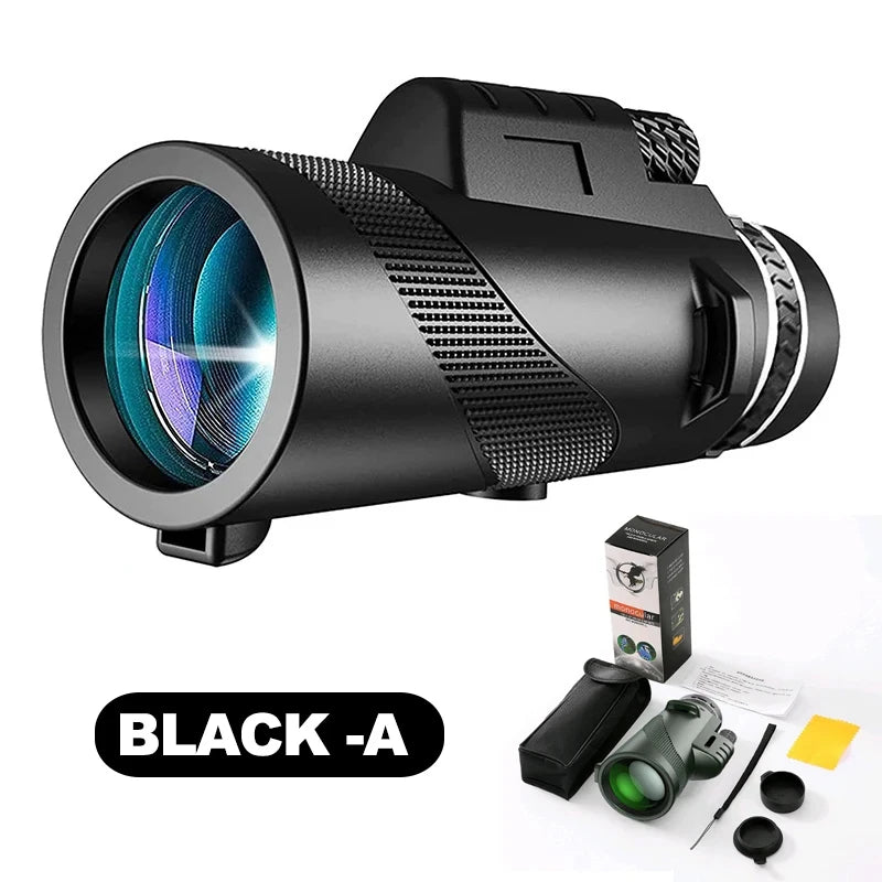 Portable HD Telescope 80x100 Zoom Compact Folding Telescope