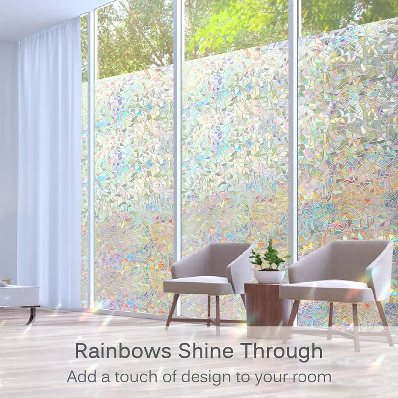 Window Privacy Film - Static Cling Decorative Glass Covering