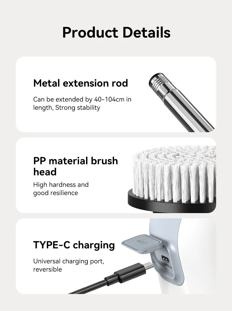 9-in-1 Electric Cleaning Brush Cordless Handheld Cleaner