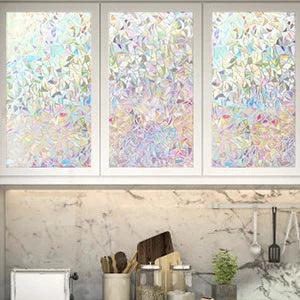 Window Privacy Film - Static Cling Decorative Glass Covering