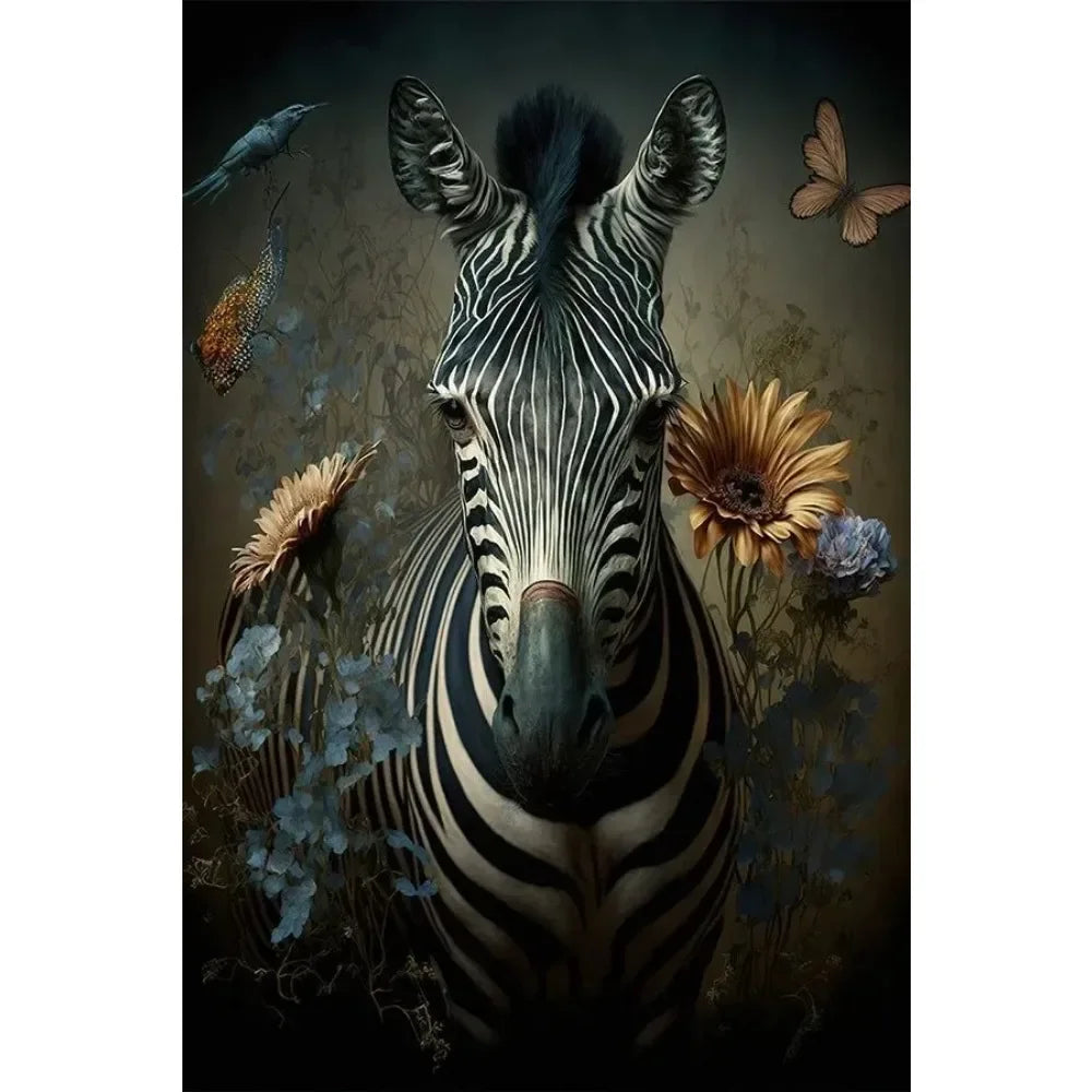 Wildlife Canvas Poster lion, tiger, elephant