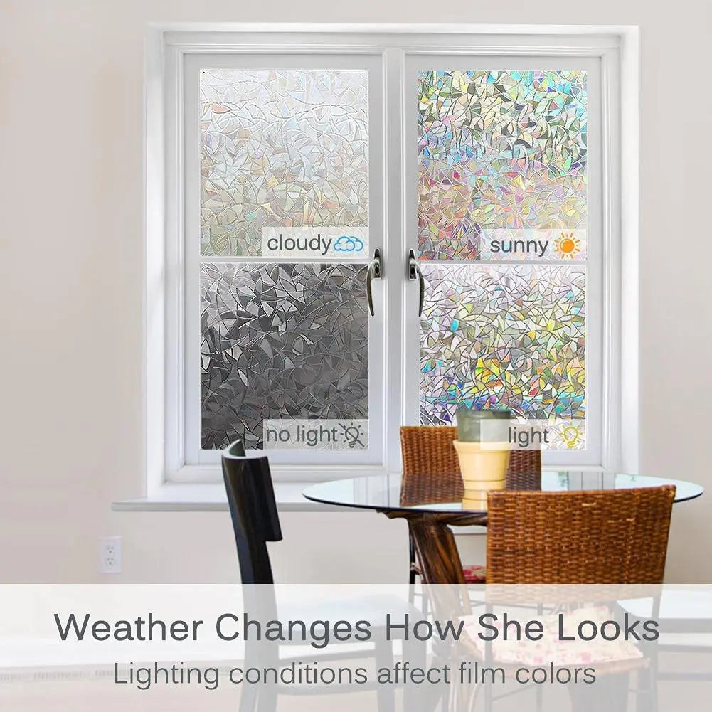 Window Privacy Film - Static Cling Decorative Glass Covering