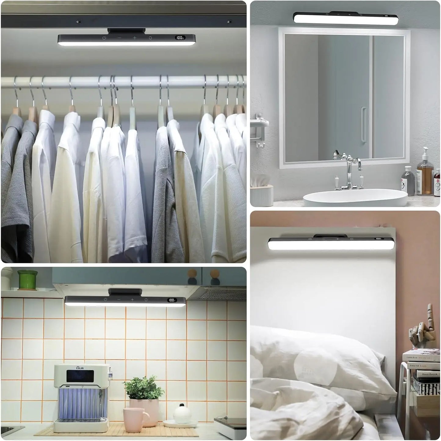 Dimmable Night Light, 3 Colors, Adjustable ,Rechargeable