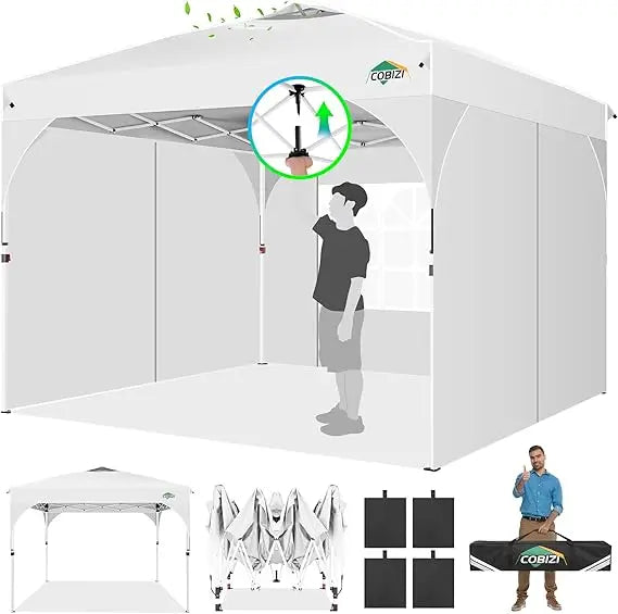 Canopy Tent 10x10, Easy Pop-Up Canopy for Party Camping