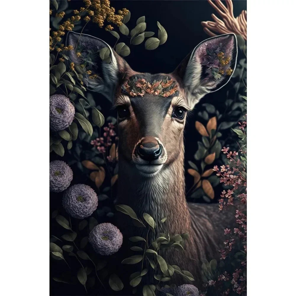 Wildlife Canvas Poster lion, tiger, elephant