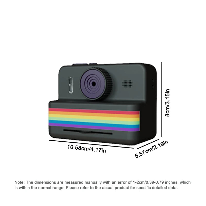 Kids Digital Camera with Instant Printer - 2.8" HD Screen Portable Photo Camera for Children