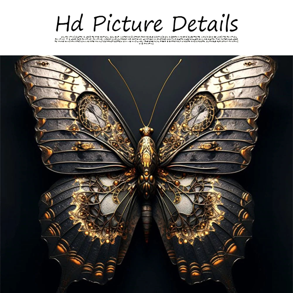 Black Gold animal Canvas Wall Art