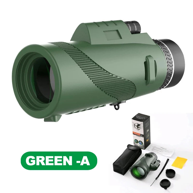Portable HD Telescope 80x100 Zoom Compact Folding Telescope