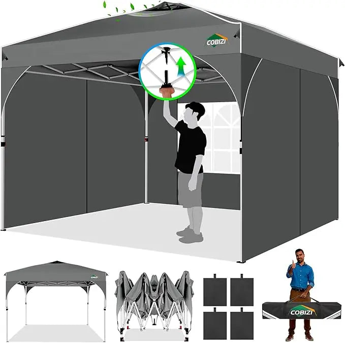 Canopy Tent 10x10, Easy Pop-Up Canopy for Party Camping