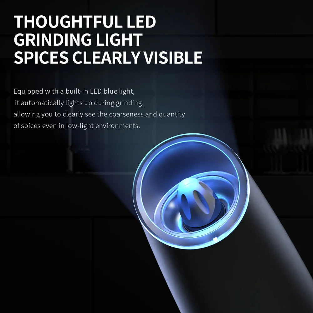 Electric Salt and Pepper Grinder Set - 2-Piece