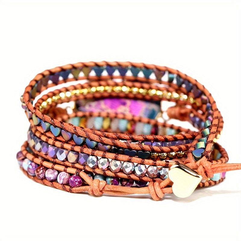 Love Heart Wrap Bracelet - Multi-Layer Vintage