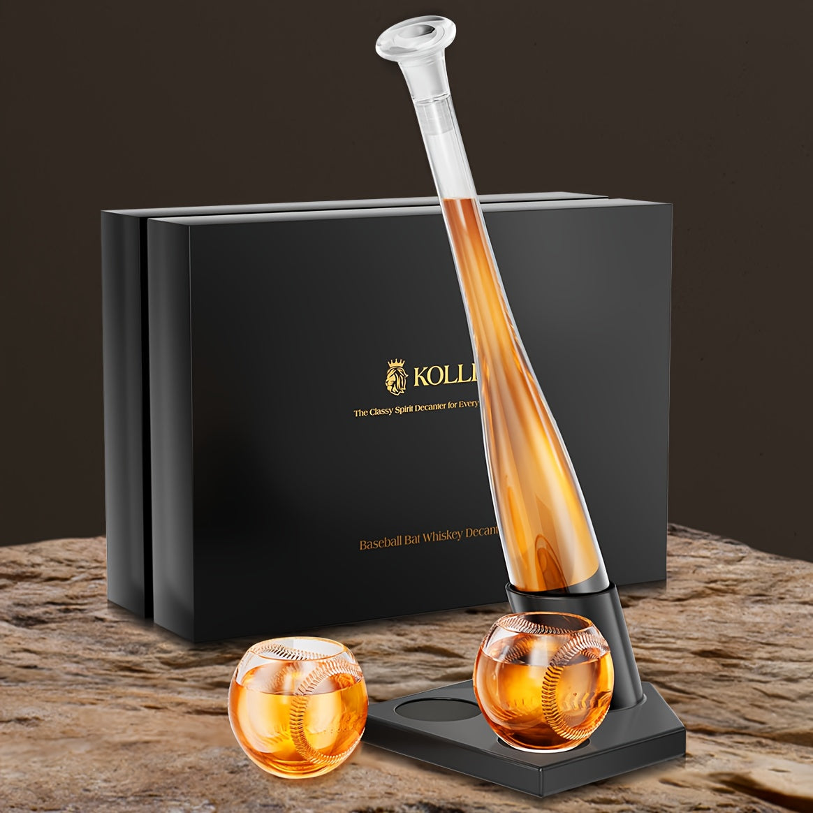 20 oz. Baseball Bat Decanter Set with 2 Glasses