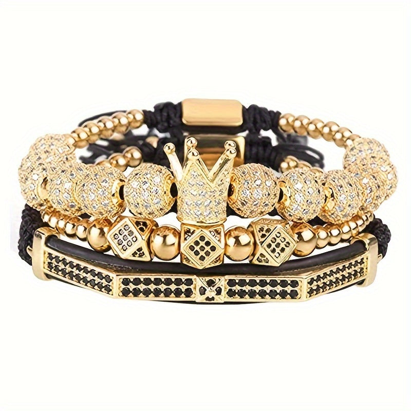 Men's Crown Bracelet Set