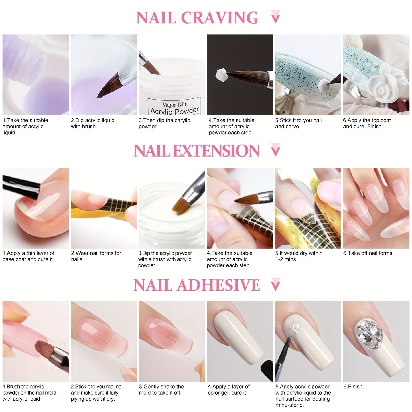 Acrylic Nail Kit with Drill & UV Light - Professional Starter Set