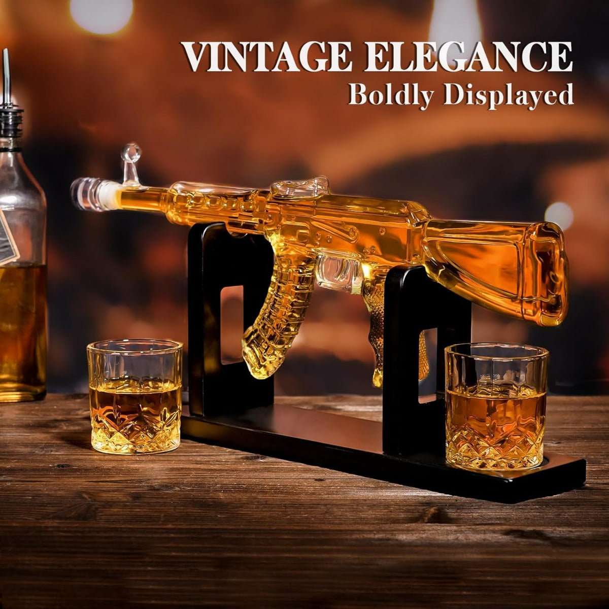 Whiskey Decanter Set with 2 Glasses