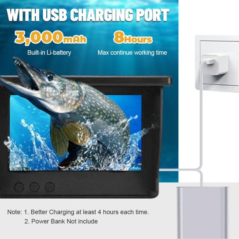 Upgraded Portable 4.3-inch HD Underwater Fishing Camera