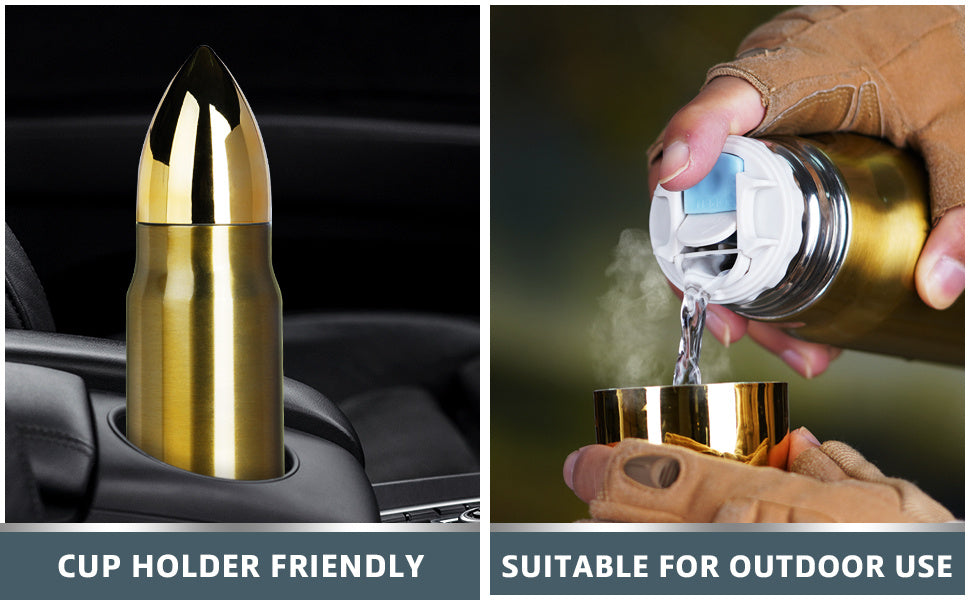 Stainless Steel 17 Oz. Bullet Water Bottle